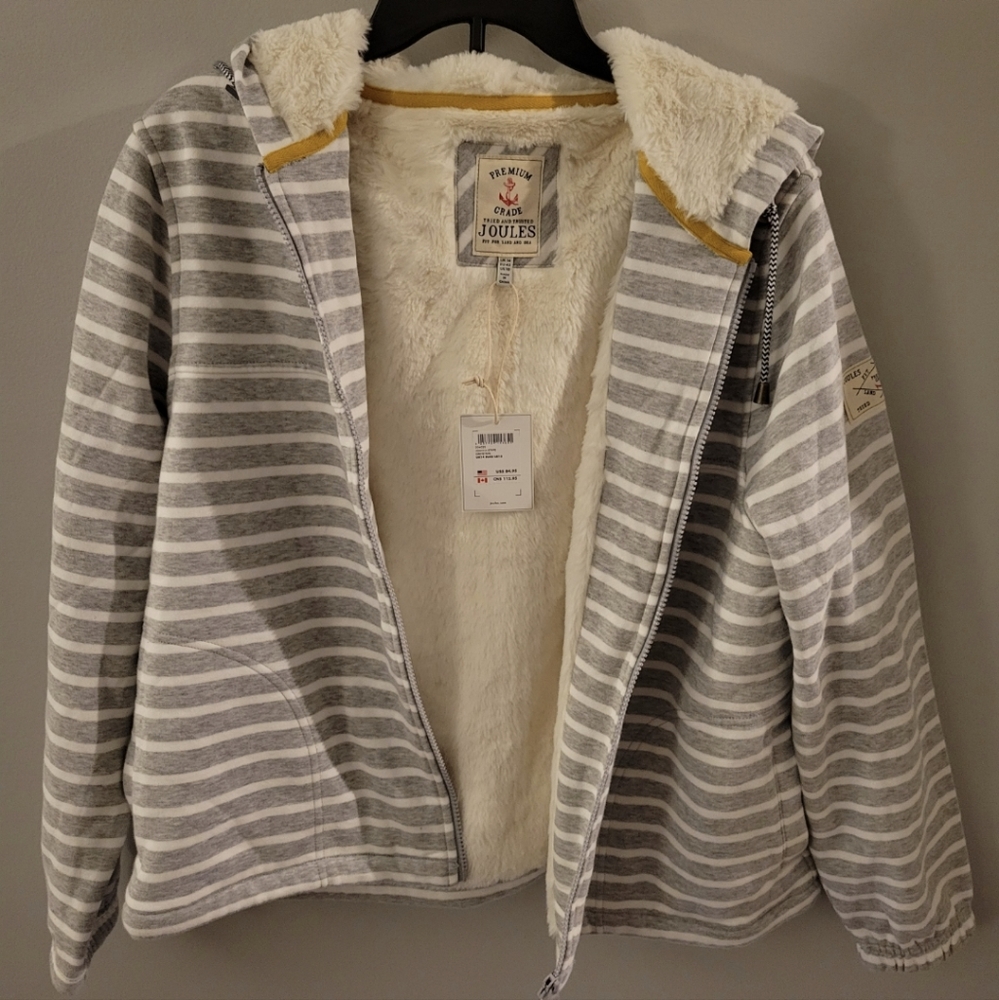 Joules Sherpa Lined Full Zip Hoodie Sweatshirt